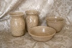 communion pottery travel set made by Debra Ocepek of Ocepek Pottery photo of communion pottery travel set made by Debra Ocepek of Ocepek Pottery