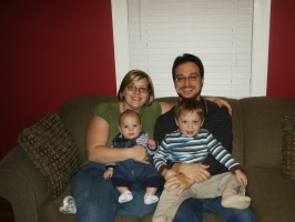 photo of Tracy, Steven, Joel, Charlie Ocepek on Thanksgiving 2008