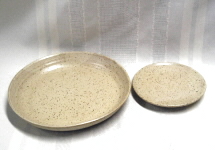 Patens in cream glaze by Ocepek Pottery photo of 2 patens in cream glaze by Ocepek Pottery