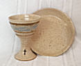 communion pottery set made by Debra Ocepek of Ocepek Pottery photo of communion pottery set made by Debra Ocepek of Ocepek Pottery