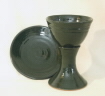 photo of Disciple travel communion set made by Debra Ocepek of Ocepek Pottery