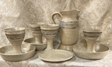 photo of communion pottery set made by Debra Ocepek of Ocepek Pottery