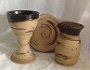 photo of one of our wheel-thrown travel communion sets.  Click here for more info and ordering