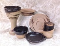 photo of pottery communion set made by Debra Ocepek of Ocepek Pottery